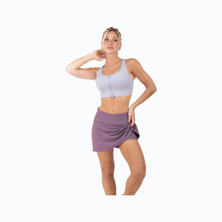Pollera Aptitud Tablas Traseras Lila